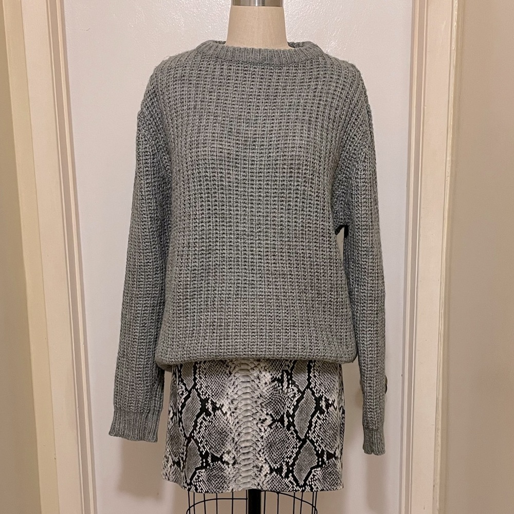 Chunky Knit Grey Sweater